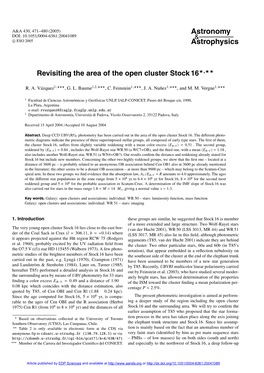 Revisiting the Area of the Open Cluster Stock 16?,??