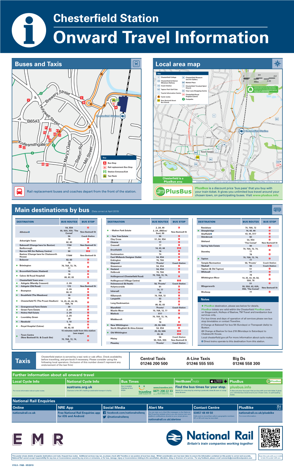 Chesterfield Station I Onward Travel Information Buses and Taxis Local Area Map