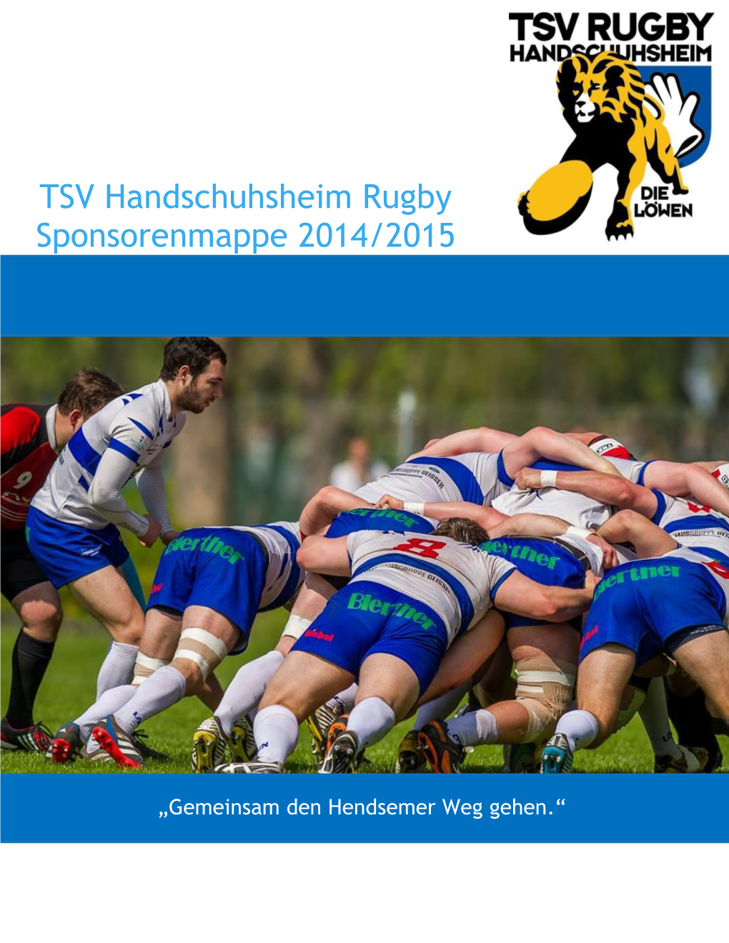 TSV Handschuhsheim Rugby Sponsorenmappe 2014/2015 TSV