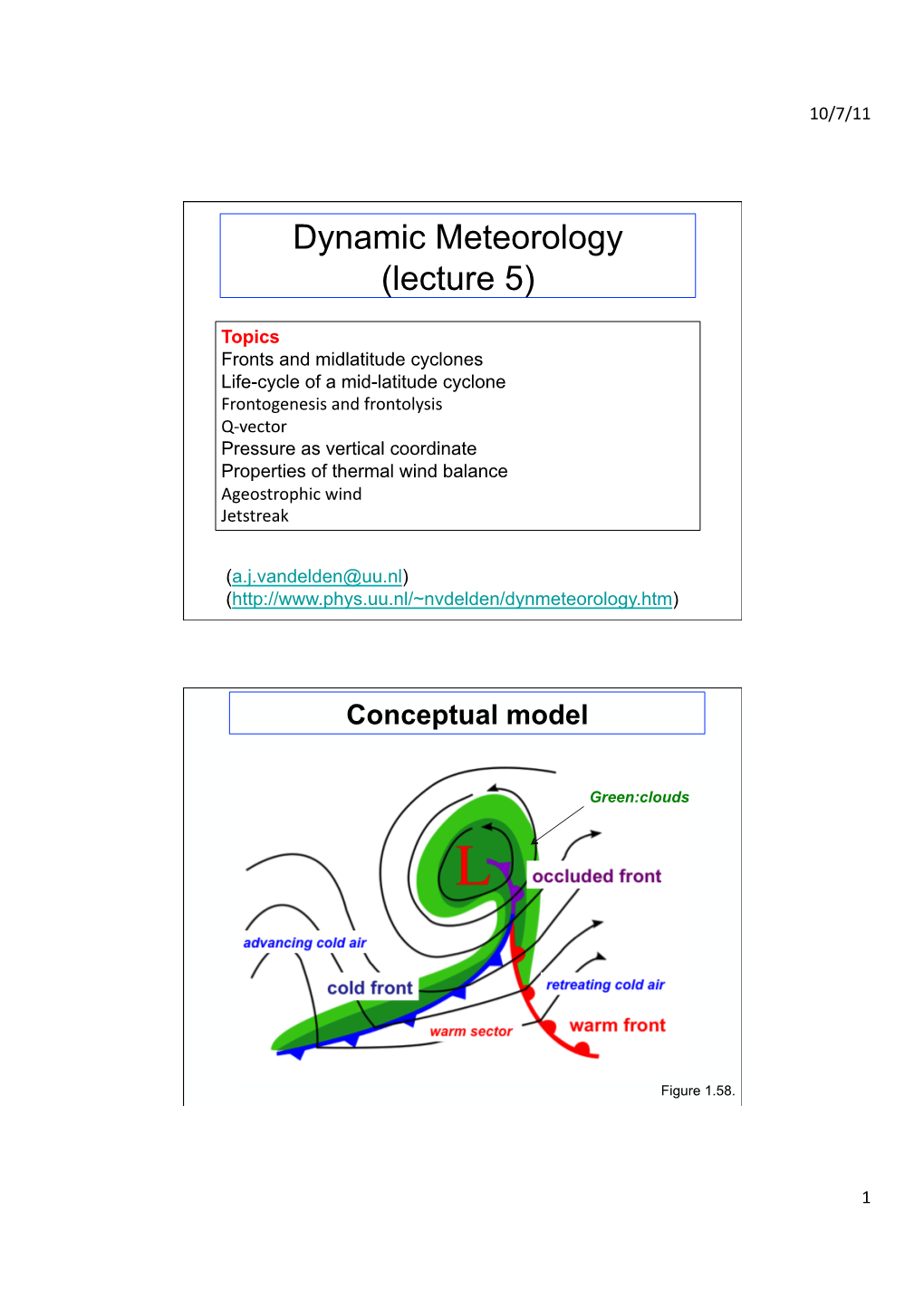 Dynamic Meteorology (Lecture 5)