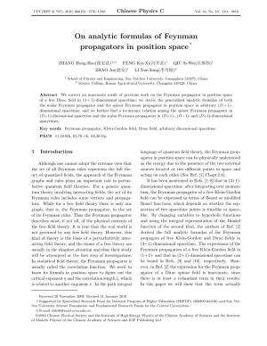 On Analytic Formulas of Feynman Propagators in Position Space *
