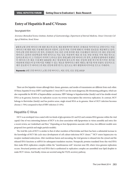 Entry of Hepatitis B and C Viruses