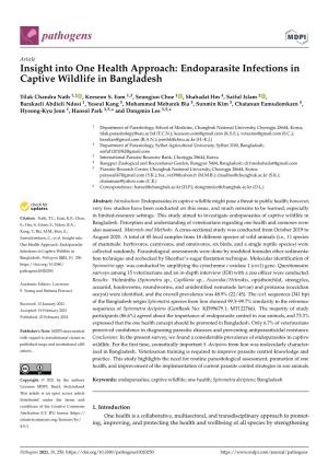 Insight Into One Health Approach: Endoparasite Infections in Captive Wildlife in Bangladesh