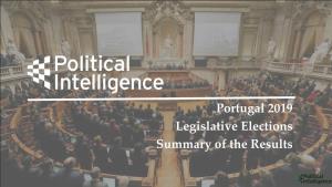 Portugal 2019 Legislative Elections Summary of the Results Legislative Elections 2019 Index