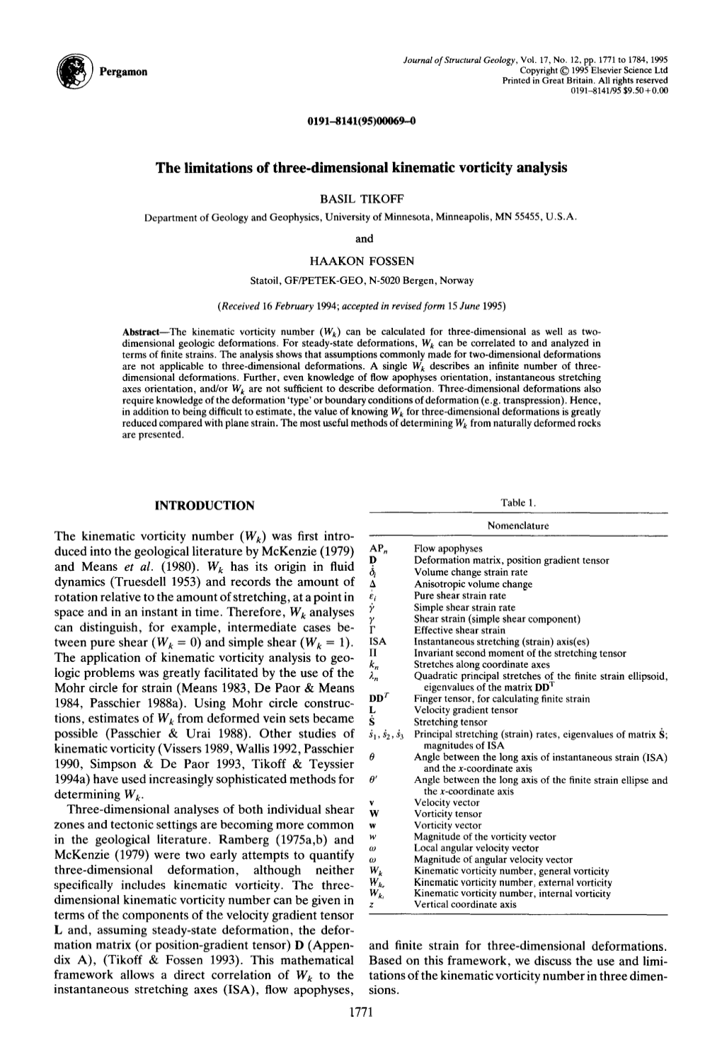 The Limitations of Three-Dimensional Kinematic Vorticity Analysis