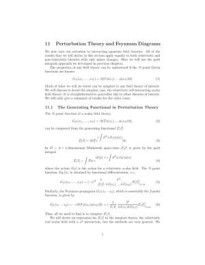 11 Perturbation Theory and Feynman Diagrams