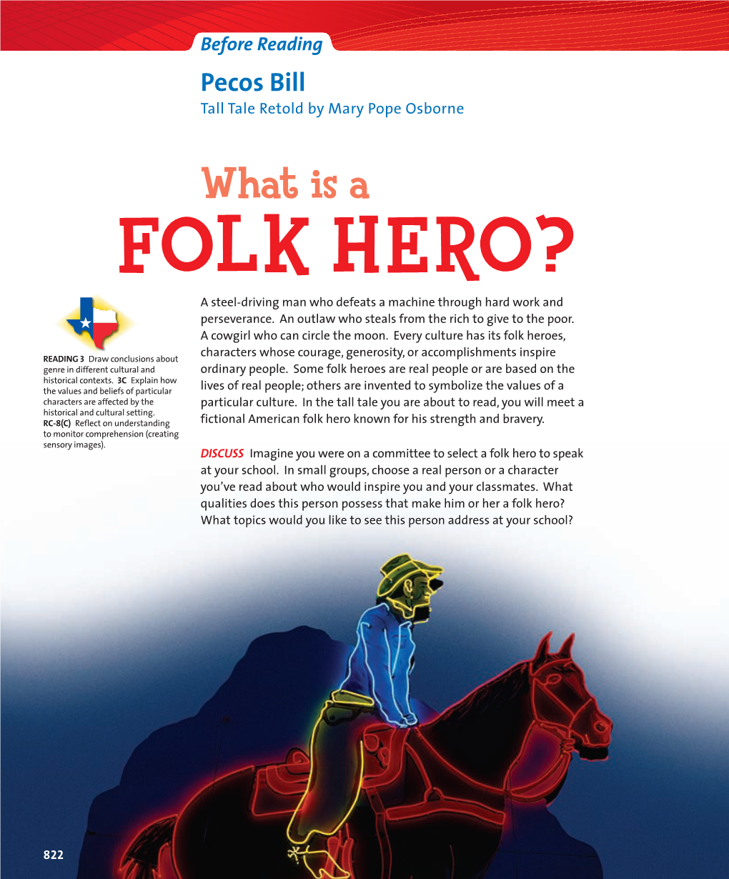 FOLK HERO? a Steel-Driving Man Who Defeats a Machine Through Hard Work and Perseverance