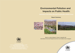 Environmental Pollution and Impacts on Public Health