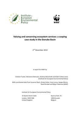Valuing and Conserving Ecosystem Services: a Scoping Case Study in the Danube Basin