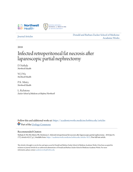 Infected Retroperitoneal Fat Necrosis After Laparoscopic Partial Nephrectomy D