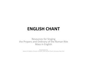 English Chant English Chant