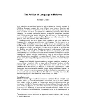 The Politics of Language in Moldova