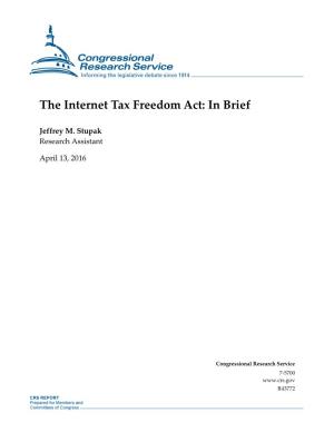 The Internet Tax Freedom Act: in Brief