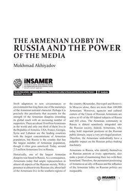 RUSSIA and the POWER of the MEDIA Mokhmad Akhiyadov