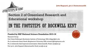 Section 2 of Greenland Research and Educational Workshop