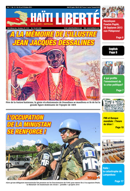 A La Mémoire De L'illustre Jean Jacques Dessalines