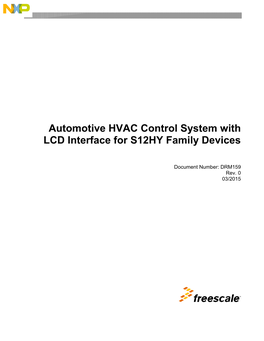 Automotive HVAC Control System with LCD Interface for S12HY Family Devices