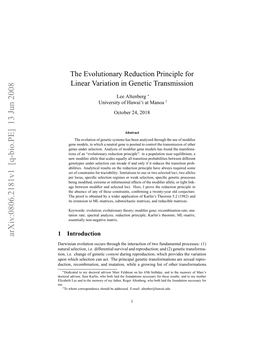 The Evolutionary Reduction Principle for Linear Variation in Genetic