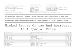 Wicked Reggae on Ras and Heartbeat at a Special Price