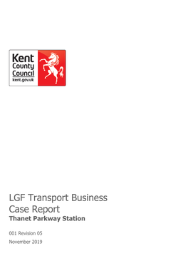 Thanet Parkway Business Case 150127 V11.0