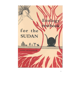 1. Ecological Zones of the Sudan 1.1 What Is Ecology