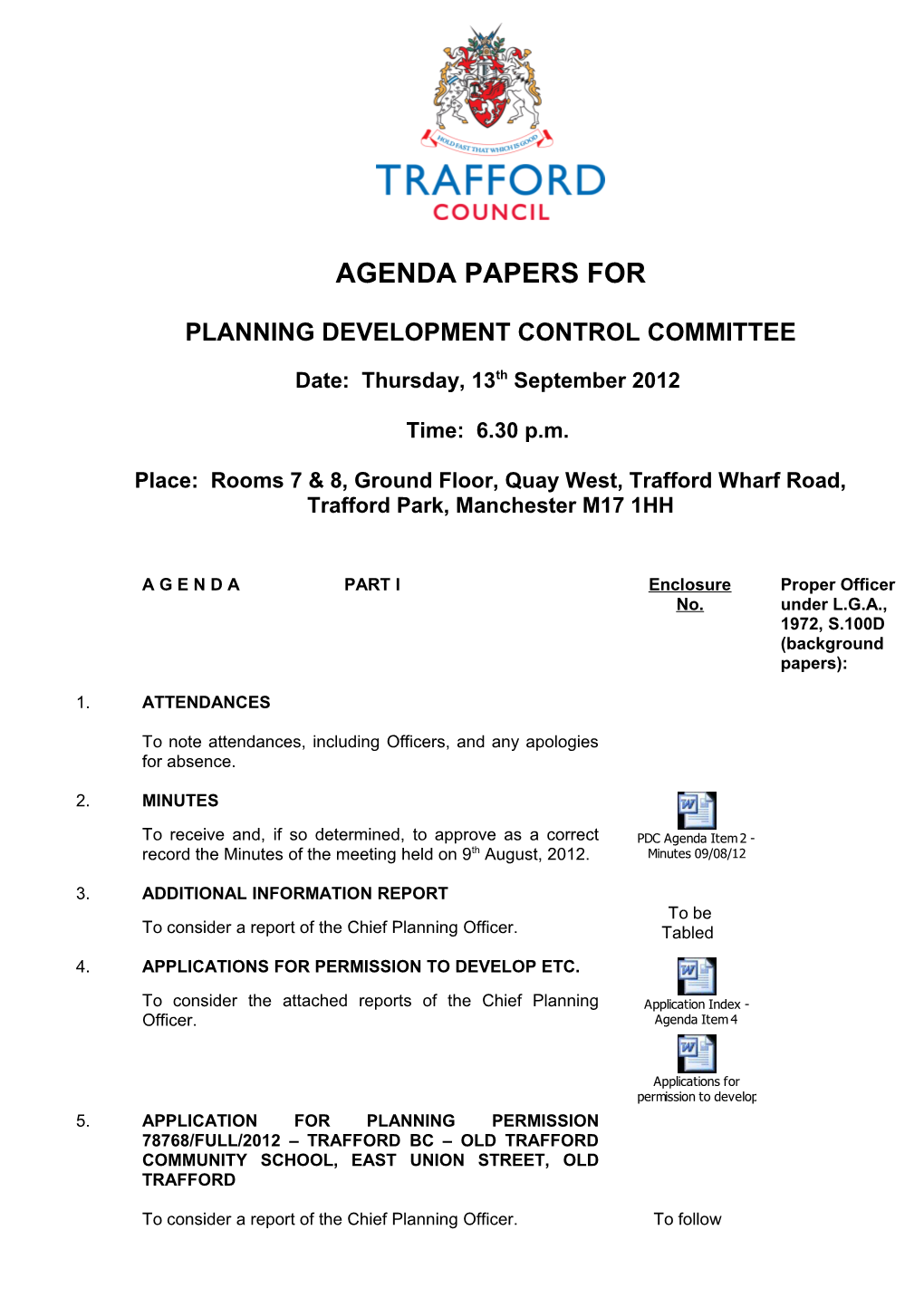 Planning Development Control Committee s1