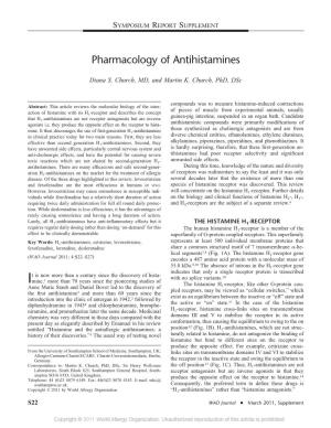 Pharmacology of Antihistamines