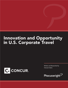 Innovation and Opportunity in U.S. Corporate Travel