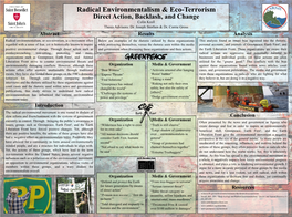 Radical Environmentalism & Eco-Terrorism: Direct Action