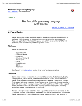 The Pascal Programming Language