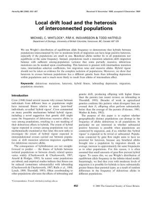 Local Drift Load and the Heterosis of Interconnected Populations