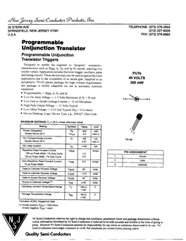 Programmable Unijunction Transistor