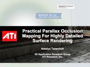 Practical Parallax Occlusion Mapping for Highly Detailed Surface Rendering