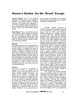 Women's Studies