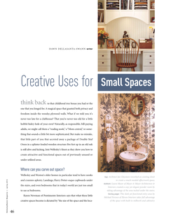 Creative Uses for Small Spaces