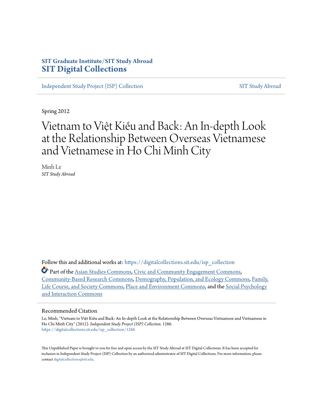 An Inâ•'Depth Look at the Relationship Between Overseas Vietnamese