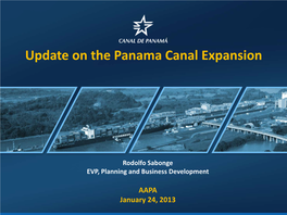Update on the Panama Canal Expansion