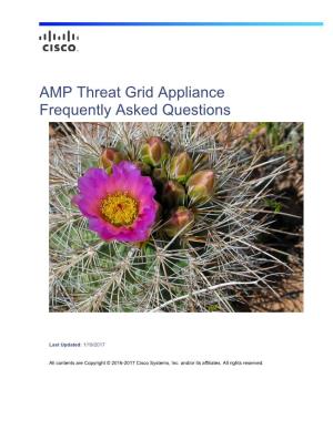 AMP Threat Grid Appliance Frequently Asked Questions