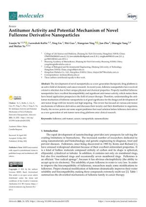 Antitumor Activity and Potential Mechanism of Novel Fullerene Derivative Nanoparticles