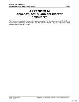 Appendix M Geology, Soils, and Seismicity Resources