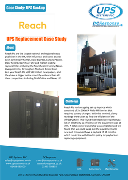 UPS Replacement Case Study