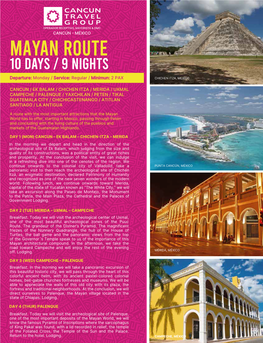 Mayan Route 9 Nights