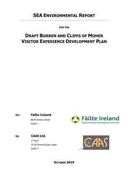 Sea Environmental Report Draft Burren and Cliffs of Moher Visitor Experience Development Plan