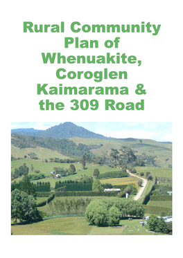 Rural Communtiy Plan of Whenuakite, Coroglen, Kaimarama