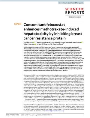Concomitant Febuxostat Enhances Methotrexate-Induced