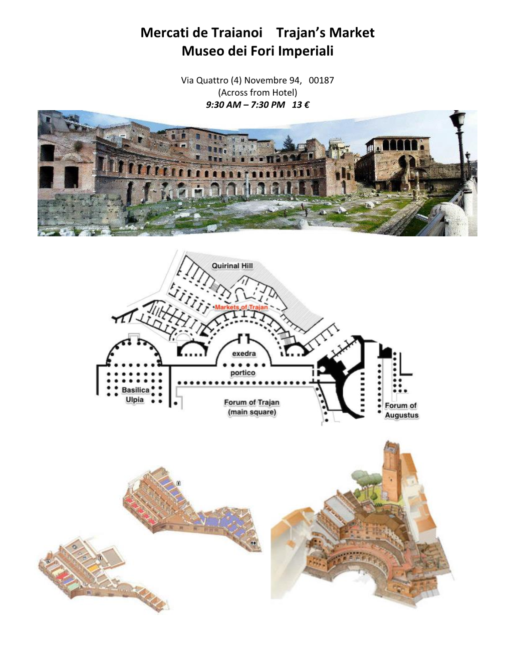 Mercati De Traianoi Trajan's Market Museo Dei Fori Imperiali
