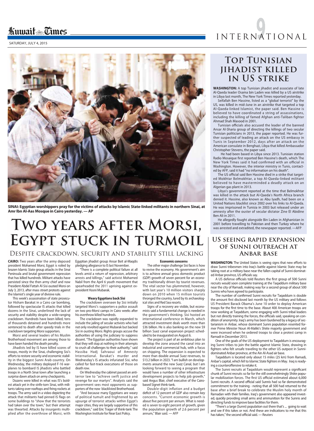 Two Years After Morsi, Egypt Stuck in Turmoil