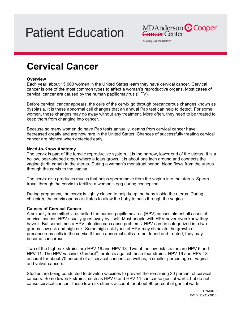 Cervical Cancer