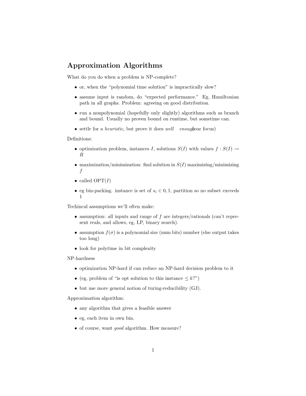 Approximation Algorithms