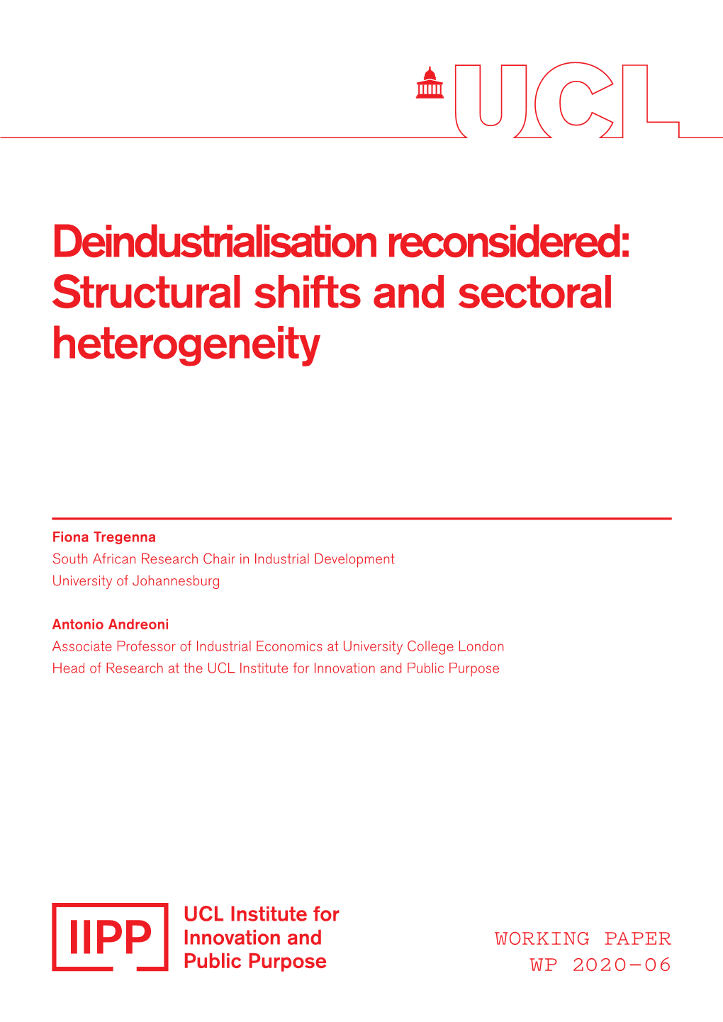 Deindustrialisation Reconsidered: Structural Shifts and Sectoral Heterogeneity